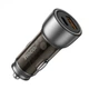 Автомобільний зарядний пристрій HOCO NZ8 Sprinter 43W dual port PD25W+QC3.0 car charger Brown - зображення 2