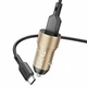 Автомобильное зарядное устройство BOROFONE BZ19A Wisdom single port QC3.0 car charger set USB to Type-C 18W Gold (BZ19ACG) - изображение 2