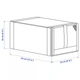 Ящик для взуття IKEA SKUBB 22 x 34 x 16 см 4 шт Темно-сірий (80400004) - зображення 7