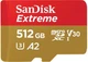 Карта пам'яті SanDisk microSD 512gb c10 uhs-i u3 R190/W130MB/s Extreme v30 sdsqxav-512g-gn6mn - зображення 1