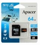 Карта памяти MicroSDXC 64gb uhs-i/u3 Class 10 Apacer (ap64gmcsx10u8-r) + sd адаптер - изображение 2