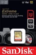 Карта пам'яті SanDisk sd 32gb c10 uhs-i u3 R100/W60MB/s Extreme v30 sdsdxvt-032g-gncin - зображення 1