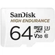 Карта пам'яті sandisk 64gb microSDXC class 10 uhs-i u3 v30 High Endurance (sdsqqnr-064g-gn6ia) - зображення 1