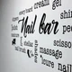 Вінілові наклейки Nail bar (хмара тегів нігті манікюр декор салону краси) матова 1500х575 мм - зображення 4