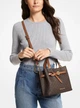 Cумка сэтчел женская Michael Kors Emilia Small Logo Satchel Brown 739192bl - изображение 4