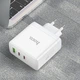 Сетевое зарядное (СЗУ) Hoco N30 Glory PD65W (2Type-C/1USB) Белый - изображение 6