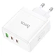 Сетевое зарядное (СЗУ) Hoco N30 Glory PD65W (2Type-C/1USB) Белый - изображение 3