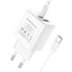Мережевий зарядний пристрій (МЗП) Borofone BA67A PD20W+QC3.0 + Type-C + Type-C Білий - изображение 4