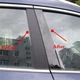 Накладки (наклейки) на стійки дверей Mitsubishi Lancer X 2007-2017 р. чорний глянець 6 шт. - зображення 4