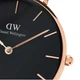 Наручные часы Daniel Wellington DW00100217 Черный/Розовое золото Нержавеющая сталь - изображение 5