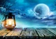 Почтовая открытка Cardsforsoul Ночь, фонарь, луна 10,5 Х 14,8 см - изображение 1