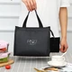 Ланч бэг на молнии с ручками Food mini – черный (LB-104023) - изображение 7