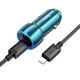 Адаптер автомобільний Type-C to Lightning Cable Tough dual port Car charger Z48 |2Type-C, 40W/3A, PD синій - зображення 4
