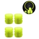 Набор защитных колпачков на ниппель для автомобиля SUNROZ Caps светящиеся Classic Neon Yellow-green (4 шт) (A-67737) - изображение 3