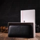 Стильный женский кошелек из натуральной гладкой кожи BOND-WALLET 22054 Черный - изображение 8