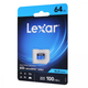 Карта пам'яті Накопичувач Micro SDXC Card LEXAR 633x Class 10 UHS-I U3 64GB - зображення 3