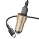 Автомобільний зарядний пристрій BOROFONE BZ19 Wisdom dual port car charger set(Type-C) Gold (6974443387490) - зображення 3