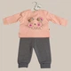 Костюм (кофта+штаны) Matusya New 78-83 см Персиковый с серым 5322 - изображение 1