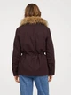 Парка осенняя с мехом женская H&M 060659453_bordo 34 Бордовая (6666000258908) - изображение 3