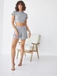 Пижама (топ + шорты) женская BARWA garments 0326/313 M Серый меланж (2113263132109) - изображение 11