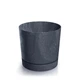 Горшок для цветов Prosperplast TUBO P BETON EFFECT 14.8х14.8х13см круглый с подставкой антрацит (72188-433) - изображение 1