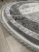 Ковер с комбинированым ворсом и термоусадкой Alaska 1.5х1.5м. Круг Gray 03977A - изображение 3