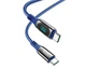 Кабель USB Hoco S51 Type C to Type C 100W 1.2m зарядка до 3A, потужність до 100ватт (20V / 5A), з цифровим дисплеєм Blue - зображення 3