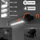 Ручной аккумуляторный LED мини фонарик с боковым светом COB фонарь ZJ-1159 (свет белый, 4 режима) Оранжевый - изображение 7
