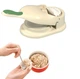 Пресс-форма машинка станок 2в1 для раскатки теста и автоматической лепки вареников и пельменей Бежевая - изображение 1