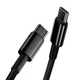 Кабель Baseus Tungsten Gold Fast Charging Data Cable Type-C to Type-C 100W 1m Black (CATWJ-01) - изображение 3