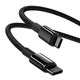 Кабель Baseus Tungsten Gold Fast Charging Data Cable Type-C to Type-C 100W 1m Black (CATWJ-01) - изображение 7