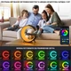 Настільна смарт лампа-нічник RGB G-63/ART-2663 з бездротовою зарядкою будильник портативна колонка Bluetooth-динамік Чорна - зображення 5