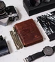 Чоловічий шкіряний гаманець Peterson із захистом RFID 13 х 10 х 2,5 см (PTN N4C-09-HWM-1308) коричневий - изображение 3