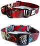 Ошейник для собак Мартингейл нейлон BAT&RO Rockstar 25мм 35-45 см черепа цветы (00351) - изображение 1
