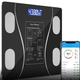 Напольные электронные весы A-8003 до 180 кг платформенные с ЖК дисплеем Bluetooth умные смарт весы с приложением Черные - изображение 1