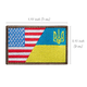 Шеврон нашивка на липучці прапор України та США, вишитий патч 5х8 см - зображення 8