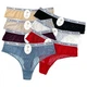 Женские трусики стринги 4XL однотонные 13523 - 7 шт. - изображение 1