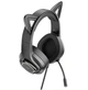 Ігрові навушники з вушками Hoco W107 Cute cat luminous cat ear gaming headphones Phantom Чорно-Зелений - изображение 5