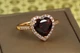 Кольцо Xuping Jewelry сердце океана с красным камнем р 20 золотистое - изображение 1