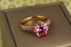 Кольцо Xuping Jewelry зерно граната с розовым камнем р 20 золотистое - изображение 1
