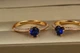 Кольцо Xuping Jewelry аккорд с синем камнем 5 мм р 16 золотистое - изображение 1