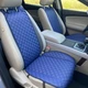Накидка для авто з перфорованої екошкіри, Темно-синя з темно-синім рядком, Преміум, 1 передня - зображення 1