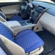 Накидка для авто з перфорованої екошкіри, Темно-синя з темно-синім рядком, Преміум, 1 передня - зображення 2