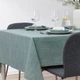 Скатерть на стол IKEA Svartsenap obr 145x240 см зелено-синий + Салфетки Светло-бирюзовые/темно-зелено-голубые 35х35 см 4 шт (405.459.33/705.459.22) - изображение 3