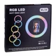 Кільцева LED лампа 36см 14" Soft Ring Light MJ-36 RGB з утримувачем для телефону RGB Без штатива - зображення 6