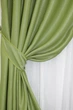 Комплект готовых штор VR-Textil Лен Парма № 1253ш Салатовый 150х270 см 2 шт (33-0088) - изображение 4