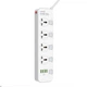Сетевое зарядное устройство удлинитель Ldnio SC4408EU 4 USB 4 розетки 2m White - изображение 5