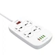 Сетевое зарядное устройство удлинитель Ldnio SC4407 4 USB 4 розетки 2m White - изображение 5
