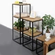 Дизайнерський Стелаж в стилі Loft Design 120x40x120h Чорний/Дерево ATL097 - зображення 3