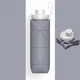 Складная силиконовая бутылка для воды Серая 600 мл - изображение 2